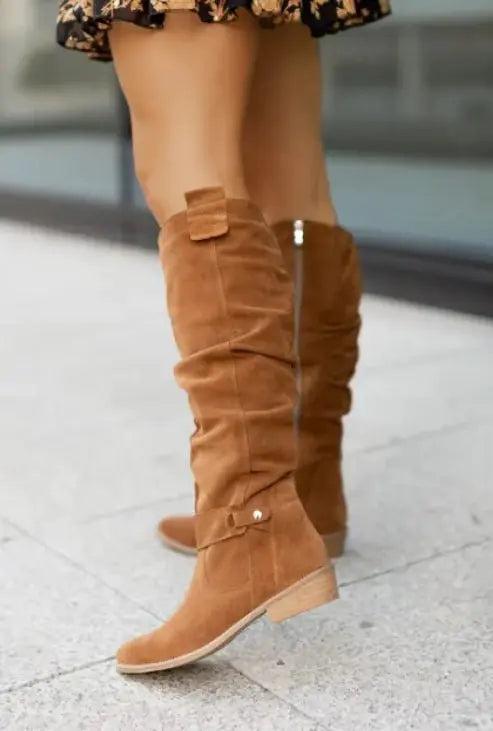 Autumn And Winter Zipper  High Boots