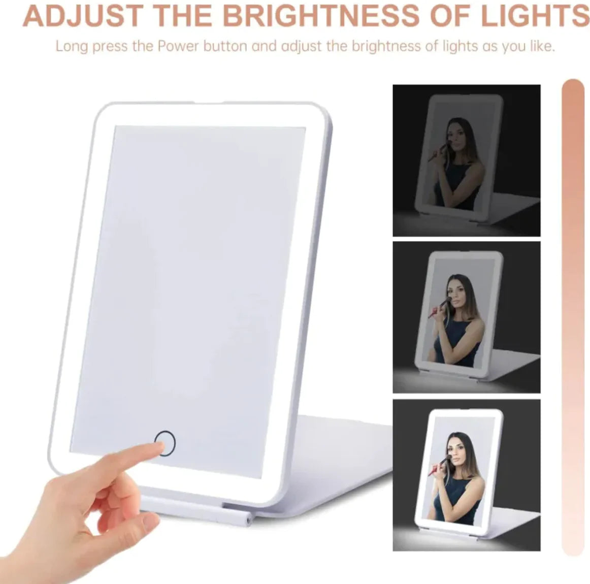 Foldable LED Touch Makeup Mirror